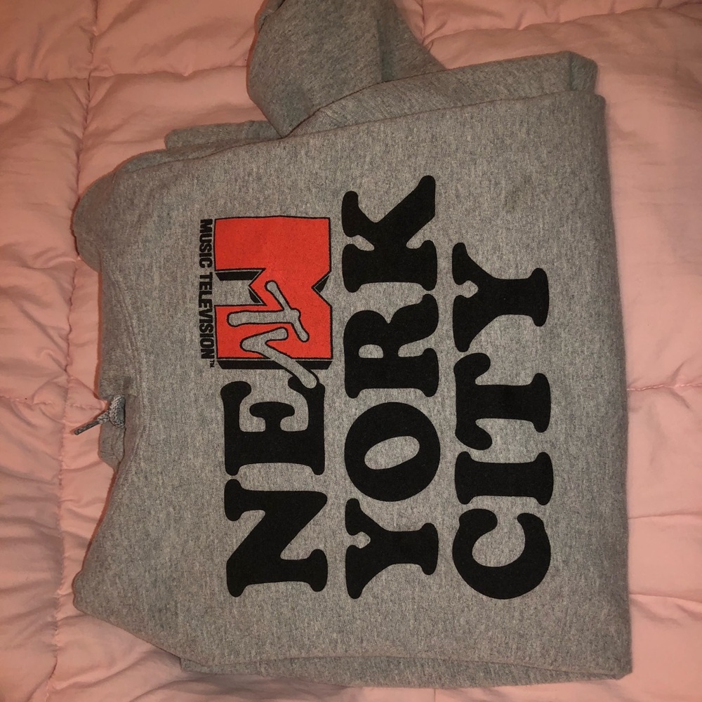 new york city grey hoodie